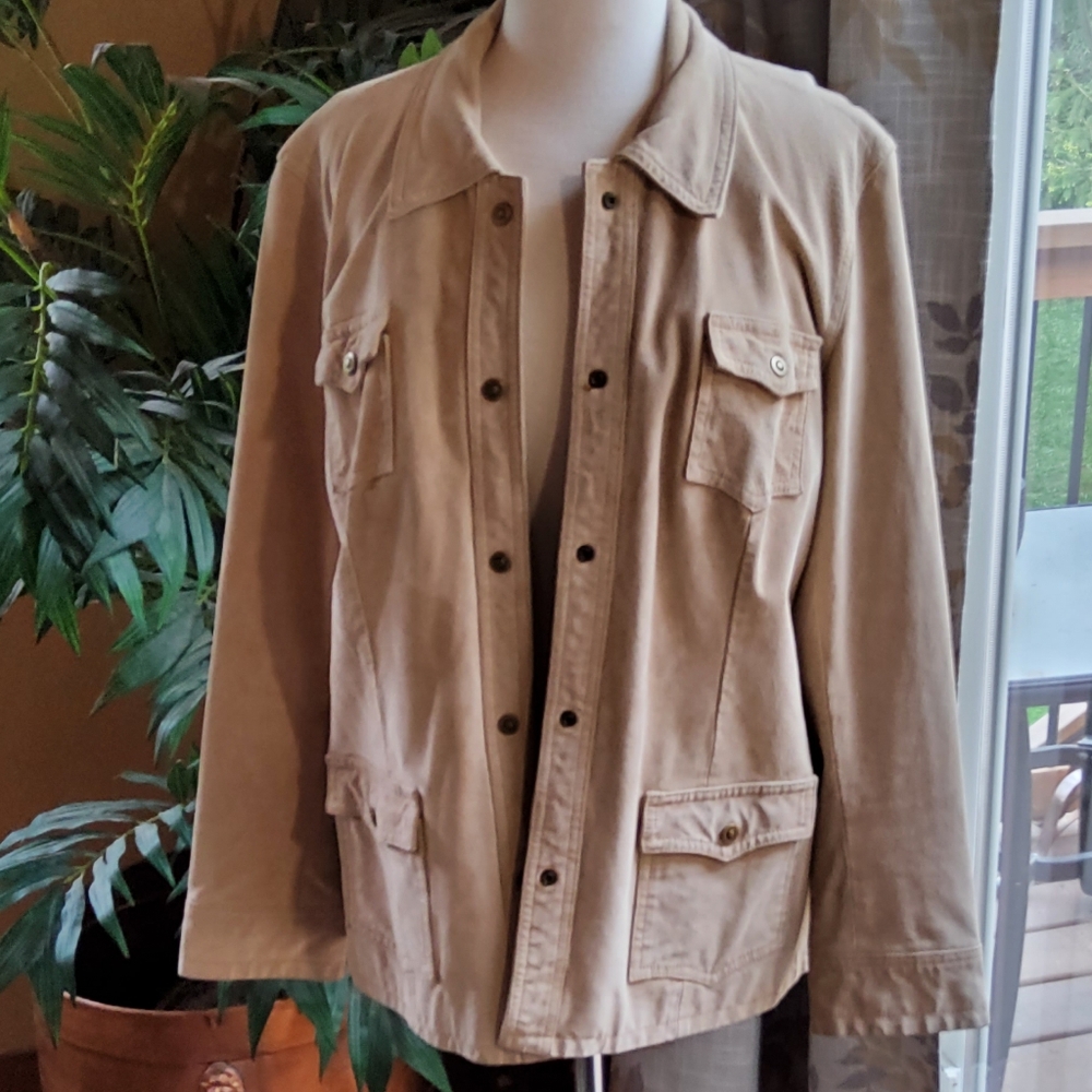 Northern Reflections Tan Suede Washable Leather Jacket Tailored Design